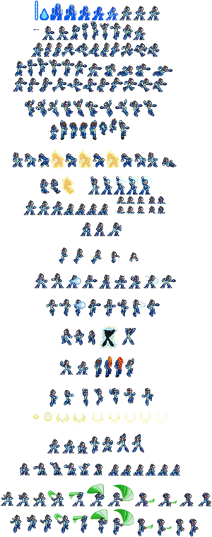 Mega Man Sprite Sheet PNG image