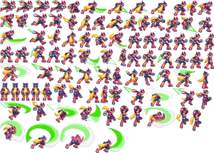 Mega Man Sprite Sheet PNG image