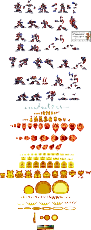 Mega Man X Sprite Sheet PNG image