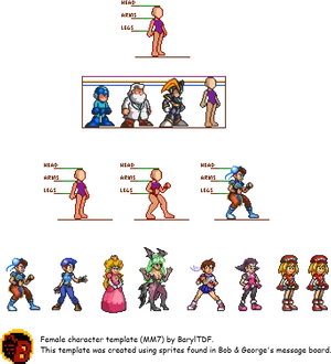 Megaman Sprite Character Template
