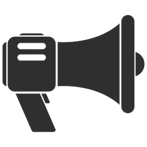 Megaphone Icon Blackand White