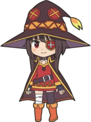 Megumin Anime Character Illustration PNG