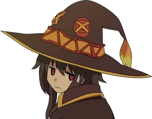Megumin Anime Character Portrait PNG