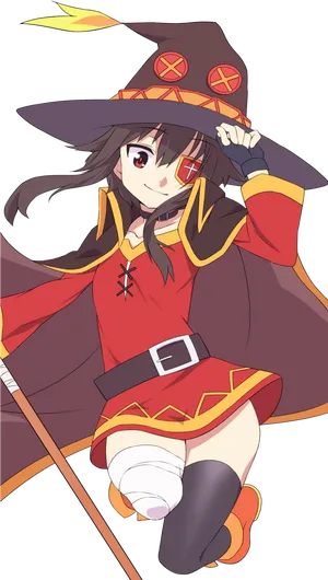 Megumin Anime Character Pose PNG image