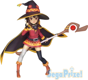 Megumin Anime Figure S E G A Prize PNG image