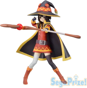 Megumin Anime Figure Staff Pose PNG