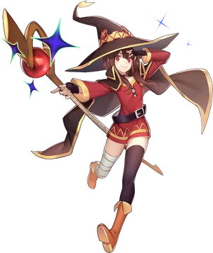 Megumin Casting Magic Spell PNG