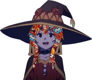 Megumin Doritos Hat Fusion PNG image