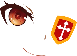 Megumin Eyeand Badge Graphic PNG image