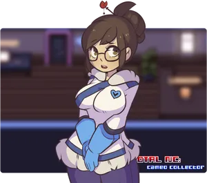 Mei Overwatch Anime Style Artwork PNG image