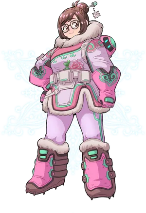 Mei Overwatch Character Art PNG image
