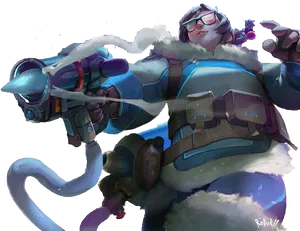 Mei Overwatch Climatologist Hero PNG image