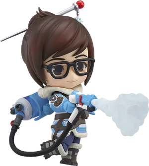Mei Overwatch Figure Action Pose PNG image