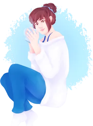 Mei Overwatch Ice Power Fanart.png PNG image