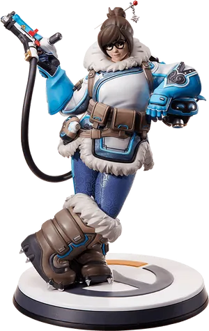 Mei Overwatch Statue Figurine PNG image