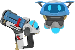 Mei Overwatch Weaponand Robot PNG image