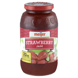 Meijer Strawberry Jam32oz PNG image