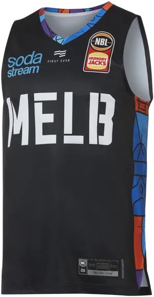 Melbourne N B L Basketball Jersey PNG image