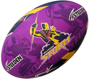 Melbourne Storm Rugby League Ball PNG image