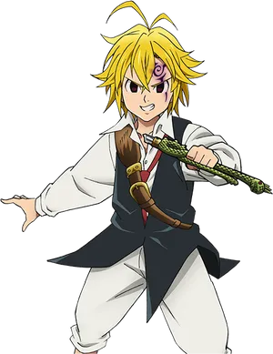 Meliodas_ Anime_ Character_ Pose PNG image