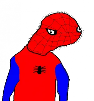 Meme Man Spiderman Hybrid PNG image