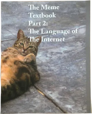 Meme Textbook Cat Lounging PNG image