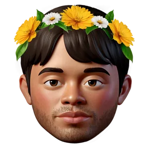 Memoji With Flowers In Hair Png Eso PNG image