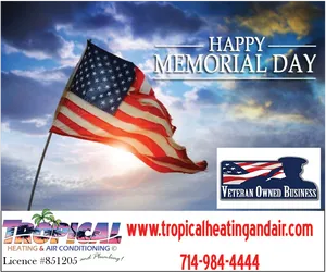 Memorial Day American Flag Advertisement PNG image