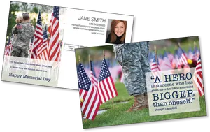 Memorial Day Tribute Cards PNG image
