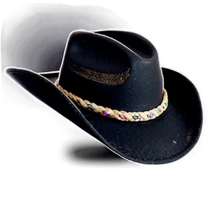 Men's Black Cowboy Hat PNG 06212024 PNG