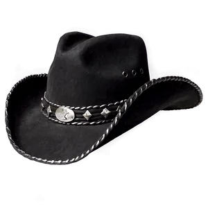 Men's Black Cowboy Hat PNG Myo39 PNG
