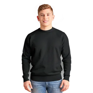 Men's Black Sweater Png 06132024 PNG image