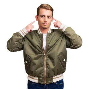 Men's Bomber Jacket Fashion Png Pmx PNG image