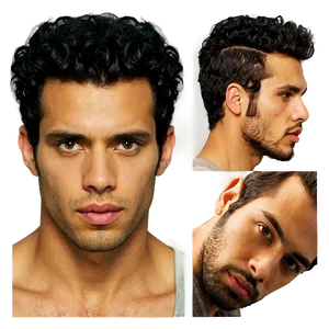 Men's Perm Hair PNG Dvd57