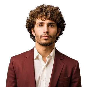 Men's Perm Hairstyle Png 06272024 PNG image