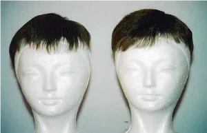 Men's Short Hairstyles On Mannequin Heads PNG image