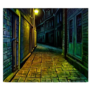 Menacing Dark Alley PNG 06252024 PNG