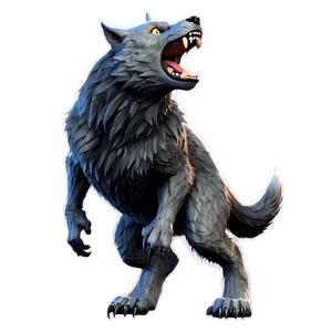 Menacing Werewolf Howl Png 05062024 PNG image