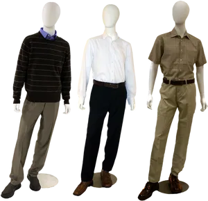 Mens_ Casual_and_ Semi Formal_ Attire_ Display PNG image