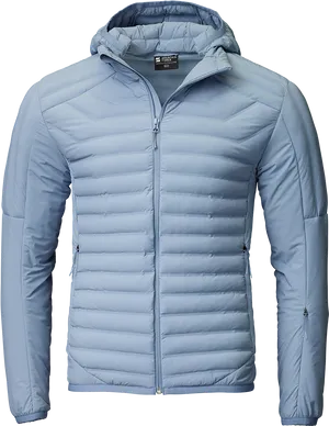 Mens Insulated Hooded Jacket Blue PNG image