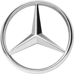 Mercedes Benz Logo Silver PNG image