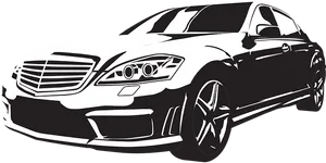 Mercedes Benz Silhouette Vector PNG image