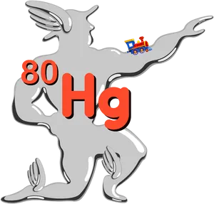 Mercury Element80 Hg Cartoon Train PNG image