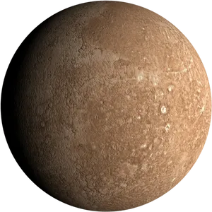 Mercury Planet Surface Texture PNG image