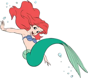 Mermaid Cartoon Swimming PNG image