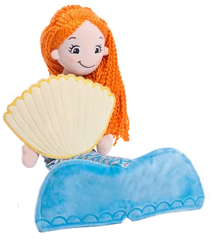 Mermaid Doll With Shell Accessory PNG image