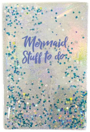 Mermaid Glitter To Do Notebook Cover