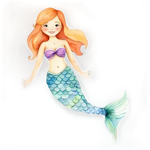 Mermaid In Watercolor Png 79 PNG image