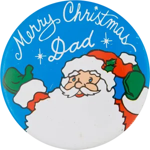 Merry Christmas Dad Santa Badge PNG image