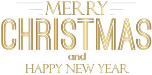 Merry Christmas Happy New Year Greeting PNG image